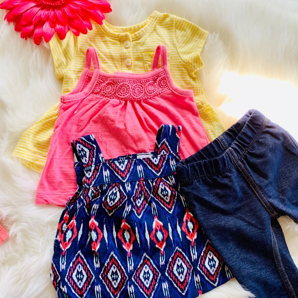 Baby girl shirts with a pair of pants